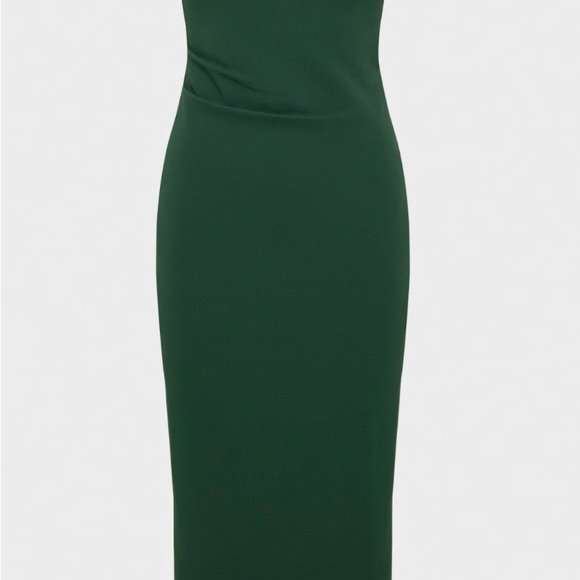 Aritzia Green Ribbed Strapless Sheath Dress - Picture 4 of 8